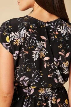 Wynnie Washable Silk Jumpsuit - French Jardin Black -Mode Weft Sales Store 10150 Wynnie Silk French Jardin 5