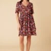 Lulu Ecovero Dress - Villa Floral -Mode Weft Sales Store 10152 Lulu Viscose Villa Floral 1