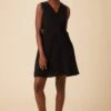 Ivy Washable Silk Dress - Black -Mode Weft Sales Store 10165 Ivy Black 1