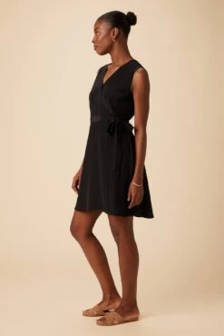 Ivy Washable Silk Dress - Black -Mode Weft Sales Store 10165 Ivy Black 2