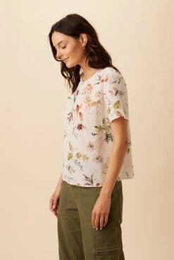 Mode Weft Sales Store -Mode Weft Sales Store 10175 Odilia Silk Botanic Floral Ivory 2