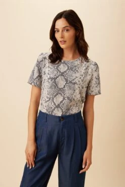 Odilia Washable Silk Blouse - Serpentine