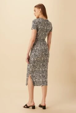 Colombe Viscose Knit Dress - Nina Black -Mode Weft Sales Store 10176 SS Colombe Viscose Knit Nina Black 3