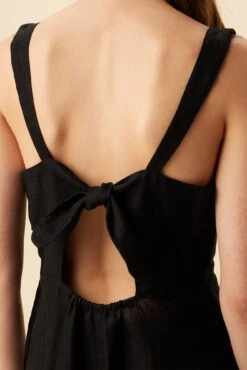 Taya Linen Jumpsuit - Black -Mode Weft Sales Store 10186 Taya Black 4