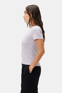 Eleanor Baby Rib Tee - Lilac -Mode Weft Sales Store 10194 Eleanor Lilac 2