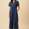 Bijou Denim Tencel Jumpsuit - Indigo -Mode Weft Sales Store 10211 Bijou Tencel Indigo 1