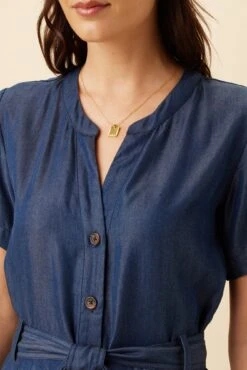 Bijou Denim Tencel Jumpsuit - Indigo -Mode Weft Sales Store 10211 Bijou Tencel Indigo 4