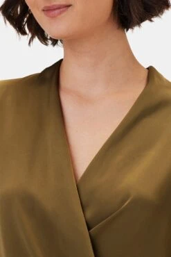 Calais Blouse - Bronzed Olive -Mode Weft Sales Store 10243 Calais Bronzed Olive 4