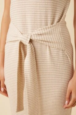 Colombe Scallop Knit Dress - Natural Oatmeal -Mode Weft Sales Store 10266 SS Colombe Scallop Natural Oatmeal 4