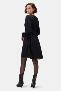 Ivy Long Sleeve Dress - Black -Mode Weft Sales Store 10290 LS Ivy Recycled Poly Black 3