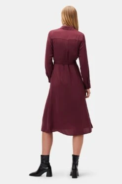 Joyce Dress - Plum -Mode Weft Sales Store 10296 LS Joyce Polyester Plum 3