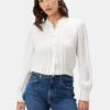 Charlotte Blouse - Ivory -Mode Weft Sales Store 10310 LS Charlotte Novelty Ivory 1