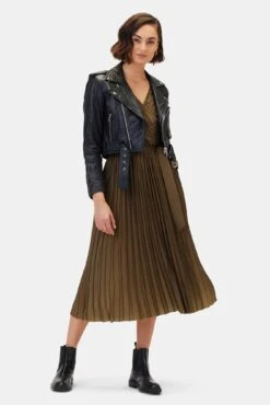 Cambria Dress - Bronzed Olive -Mode Weft Sales Store 10312 Cambria Bronzed Olive 4