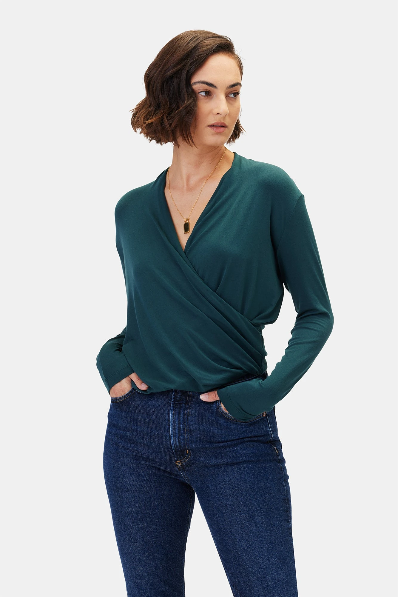 Calais Dream Knit Blouse - Darkest Spruce 3 Calais Dream Knit Blouse - Darkest Spruce