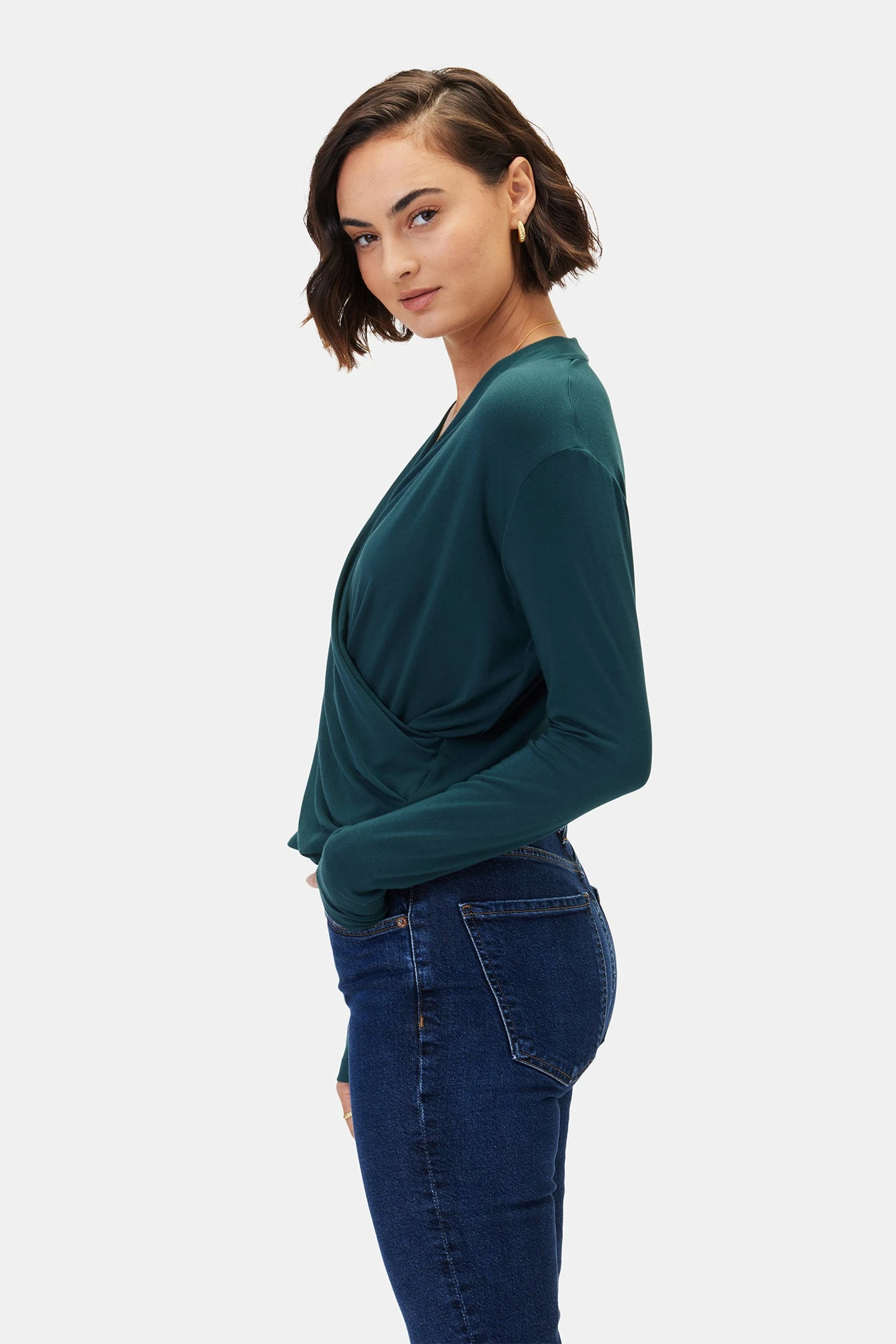 Calais Dream Knit Blouse - Darkest Spruce 4 Calais Dream Knit Blouse - Darkest Spruce - Image 2