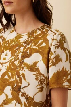 Odilia Tencel Twill Blouse - Pasadena Gold -Mode Weft Sales Store 10334 Odilia Twill Pasadena Gold 4