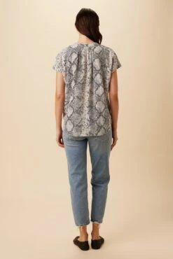 Renata Washable Silk Blouse - Serpentine -Mode Weft Sales Store 1068 Renata Serpentine 3