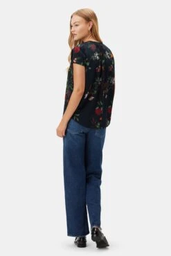 Renata Washable Silk Blouse - Osaka Floral -Mode Weft Sales Store 1068 Renata Silk Osaka Floral 3