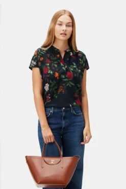 Renata Washable Silk Blouse - Osaka Floral