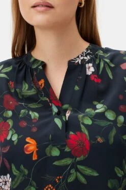 Renata Washable Silk Blouse - Osaka Floral -Mode Weft Sales Store 1068 Renata Silk Osaka Floral 6