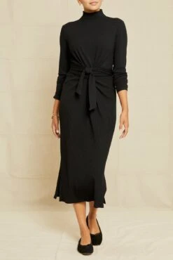 Castile Paris Rib Dress - Black