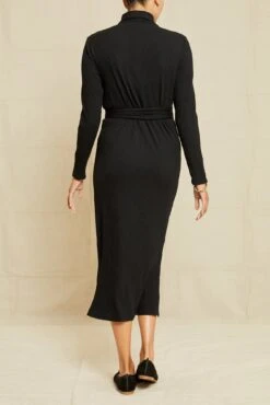 Castile Paris Rib Dress -Mode Weft Sales Store 1080 Castile Paris Rib Black 13956 web