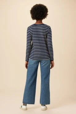 Berkeley Long Sleeve Dream Knit Tee - Basque Stripe -Mode Weft Sales Store 10 0108 LS Berkeley Basque Stripe 3