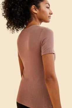 Talin Dream Rib Tee -Mode Weft Sales Store 1329 Jada 2x1 Rib Dark Nutmeg 9842 web