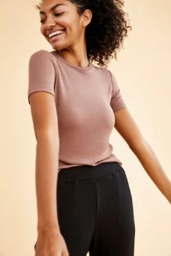 Talin Dream Rib Tee -Mode Weft Sales Store 1329 Jada 2x1 Rib Dark Nutmeg 9902 web