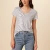 Joline Tee - Gigi White Stripe -Mode Weft Sales Store 1334 Joline Gigi Stripe White 1