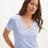 Joline Reverie Slub Tee - Soleil Stripe Sky -Mode Weft Sales Store 1334 Joline Soliel Stripe Sky Ivory 2078 web 15c99b97 0614 459f a0eb f399343f54e6