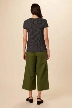 Leif Tencel Slub Tee - Gigi Black Stripe -Mode Weft Sales Store 1335 Leif Gigi Stripe Black 3