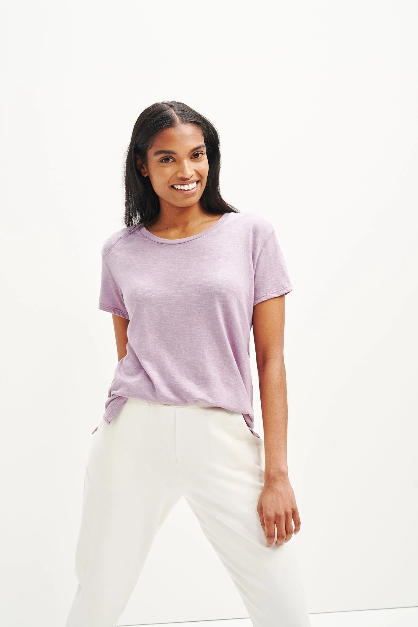 Leif Reverie Slub Tee - Lavender 3 Leif Reverie Slub Tee - Lavender