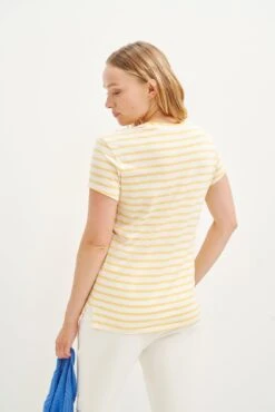 Leif Reverie Slub Tee - Yellow Stripe Slub -Mode Weft Sales Store 1335 Leif Slub Yellow Stripe 2513 web 06700d99 18ec 49f6 9b2b 63f60c1dae8b