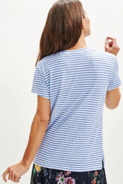 Leif Reverie Slub Tee - Soleil Stripe Sky -Mode Weft Sales Store 1335 Leif Soliel Stripe Sky Ivory 1516 web 2b6f4ffe 2b1c 4936 8d59 98326de3914b