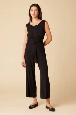 Gardenia Dream Knit Jumpsuit - Black
