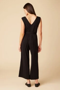 Gardenia Dream Knit Jumpsuit - Black -Mode Weft Sales Store 1609 Gardenia Black 3