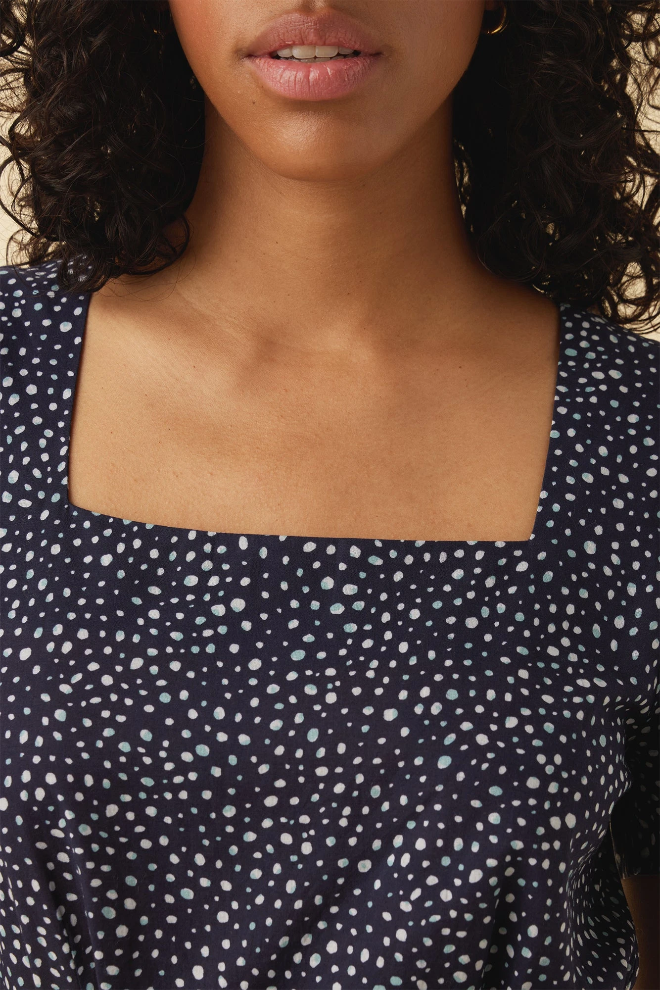 Ria Organic Cotton Dress - Trieste Dot 6 Ria Organic Cotton Dress - Trieste Dot - Image 4