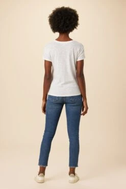 Leif Reverie Slub Tee - White -Mode Weft Sales Store 18 1335 Leif White 3