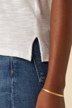 Leif Reverie Slub Tee - White -Mode Weft Sales Store 18 1335 Leif White 4