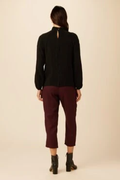 Papillon Cottonseed Cupro Blouse - Black -Mode Weft Sales Store 20 0156 Papillon Black 3