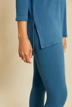 Celine 3/4 Sleeve Dream Rib Tee - Azure -Mode Weft Sales Store 211013 AV October ECOMM 0069CelineAzureDreamRib 7135 web 4c9cf5ab c35c 4fc7 b4f8 42ec8ee9f3c6