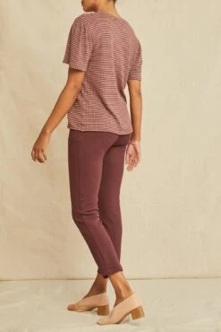 Odilia Scallop Knit Tee - Maple Quartz Stripe -Mode Weft Sales Store 2304 Odilia Scallop Maple Quartz 3970 web bfba2507 8777 453d 9919 a5a168346096