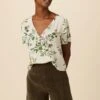 Willa Washable Silk Blouse - Silverwood Floral -Mode Weft Sales Store 2464 Willa Silverwood Floral 1