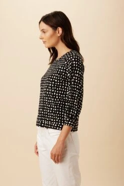 Mode Weft Sales Store -Mode Weft Sales Store 26 Issa Viscose Valencia Dot Black 2