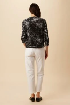 Issa Viscose Knit Tee - Valencia Dot Black -Mode Weft Sales Store 26 Issa Viscose Valencia Dot Black 3