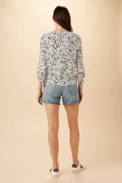 Issa Raglan Slub Tee - Lucy Dot Black -Mode Weft Sales Store 30 0223 Issa Lucy Dot Black 3