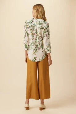 Amy Washable Silk Blouse - Silverwood Floral -Mode Weft Sales Store 3202R1 Amy Silverwood Floral 3