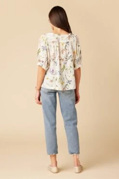 Edith Washable Silk Blouse - Gemini Ivory -Mode Weft Sales Store 375 Edith Silk Gemini Ivory 3