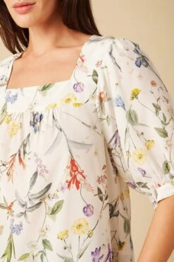 Edith Washable Silk Blouse - Gemini Ivory -Mode Weft Sales Store 375 Edith Silk Gemini Ivory 4